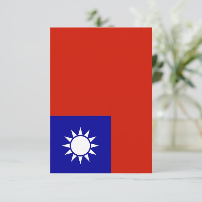Taiwan flag thank you card (Standing Front)