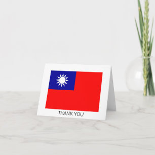 Taiwan Flag Thank You Card