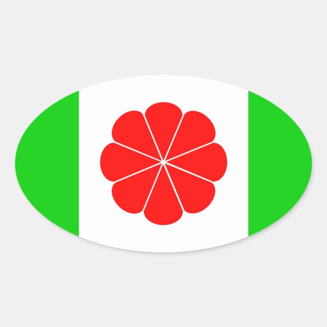 Taiwan independence flag oval sticker (Front)