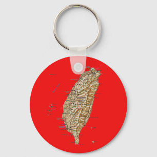 Taiwan Map Keychai Key Ring
