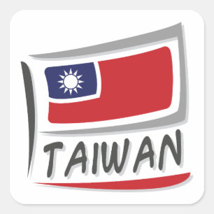 Taiwan Pride X Flag Square Sticker