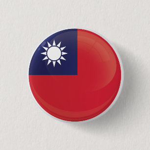 Taiwan  Round Icon Flag  3 Cm Round Badge