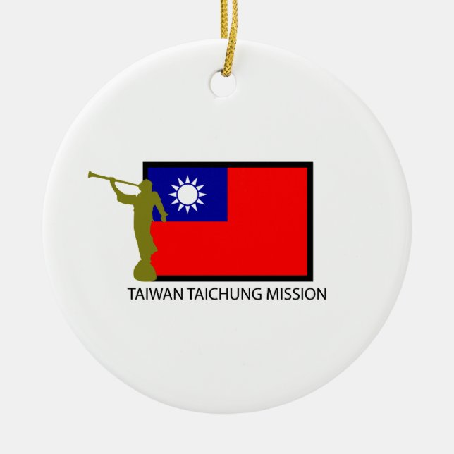 TAIWAN TAICHUNG MISSION LDS CTR CERAMIC TREE DECORATION (Front)