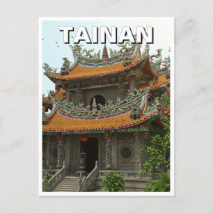 Taiwan Tainan Temple Travel Postcard