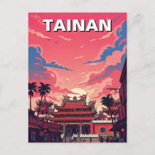 Taiwan Tainan Temple Travel Postcard