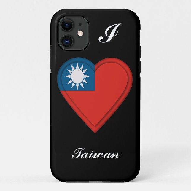 Taiwan Taiwanese flag: ADD TEXT Case-Mate iPhone Case (Back)