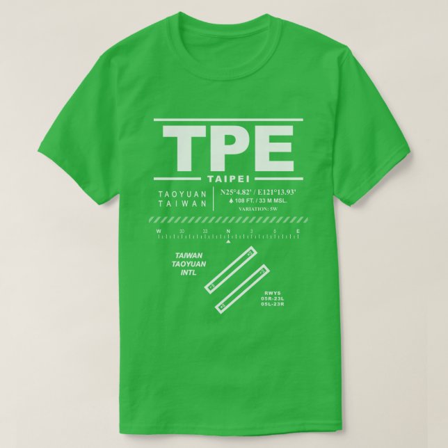 Taiwan Taoyuan International Airport TPE T-Shirt (Design Front)