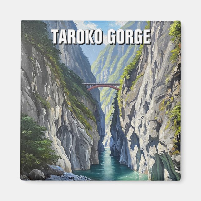 Taiwan Taroko Gorge Travel Magnet (Front)