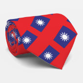 Taiwan Ties, fashion Taiwanese Flag, business Tie (Rolled)