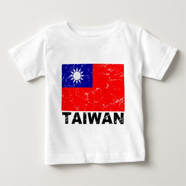Taiwan Vintage Flag Baby T-Shirt (Front)