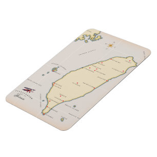 Taiwan Vintage Map Magnet