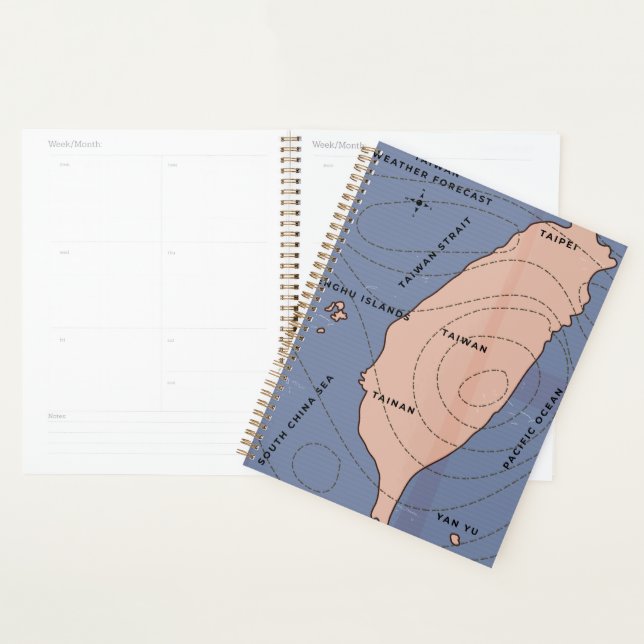 Taiwan Vintage style weather map Planner (Display)