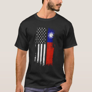 Taiwanese American Flag Pride Taiwan Usa T-Shirt
