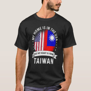 Taiwanese American Patriot Grown Proud Home USA Fl T-Shirt