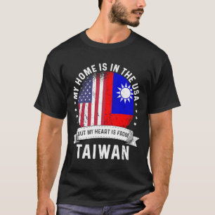 Taiwanese American Patriot Grown Proud Home USA Fl T-Shirt
