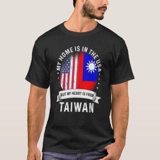 Taiwanese American Patriot Grown Proud Home USA Fl T-Shirt