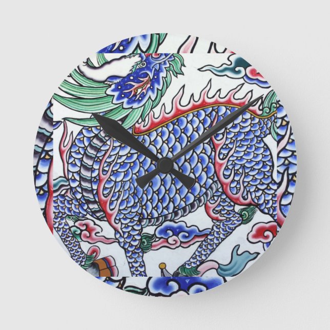 Taiwanese art round clock (Front)