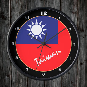 Taiwanese Flag, Taiwan patriotic Home / design Round Clock