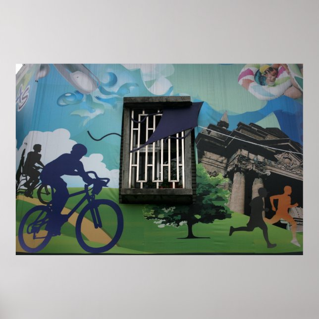 Taiwanese graffiti, Taipei, Taiwan Poster (Front)