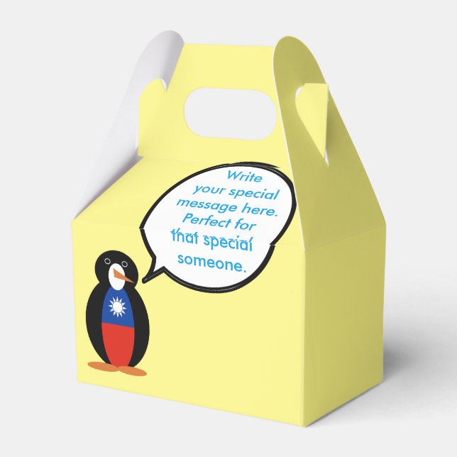 Taiwanese or Chinese Talking Ms. Penguin Personal Favour Box (Back Side)