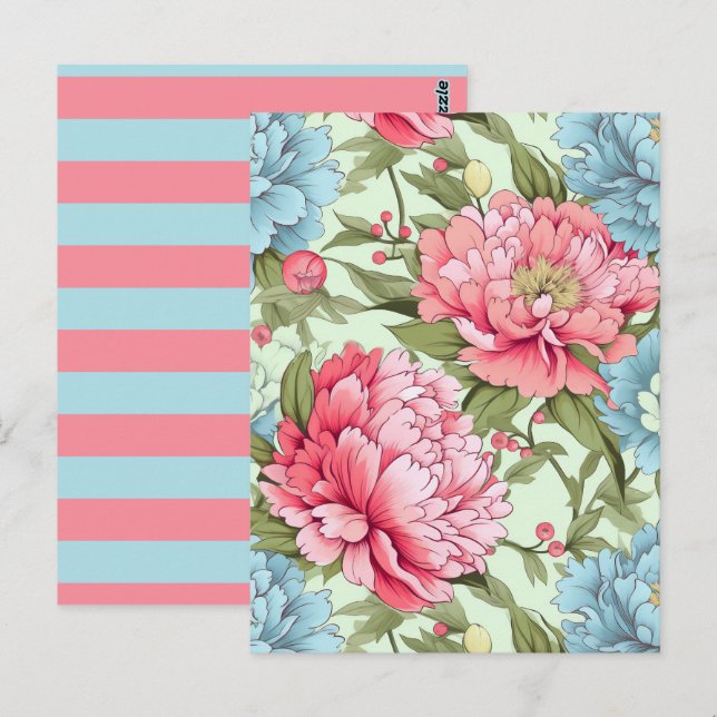Taiwanese Peonies Postcard (Front/Back)