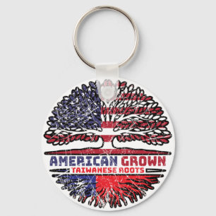 Taiwanese Taiwan US American USA United States Key Ring