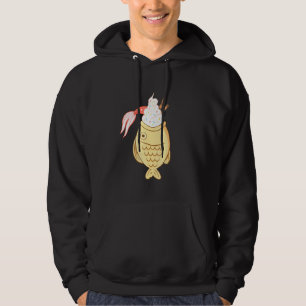 Taiyaki Fish Koi Fish Japanese Waffle Ice Cream Hoodie