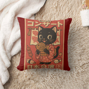 Taiyaki Treats & Whiskers Cushion