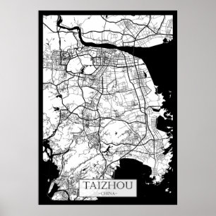 Taizhou China City Map Poster