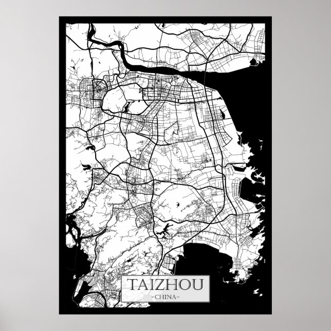 Taizhou China City Map Poster (Front)
