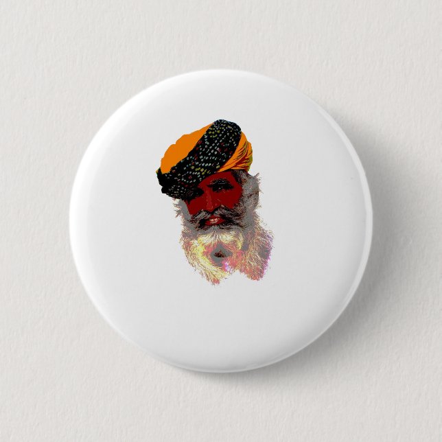 Taj Mahal 6 Cm Round Badge (Front)