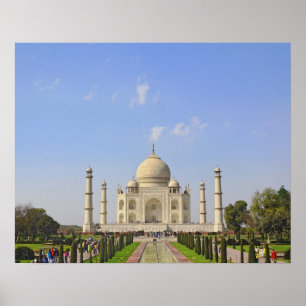 Taj Mahal, a mausoleum located in Agra, India, Poster
