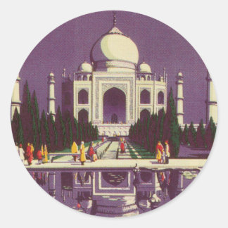 Taj Mahal, Agra Classic Round Sticker