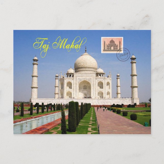 Taj Mahal, Agra, India Postcard (Front)