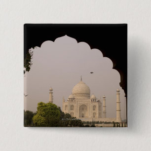 Taj Mahal, Agra, Uttar Pradesh, India 2 15 Cm Square Badge