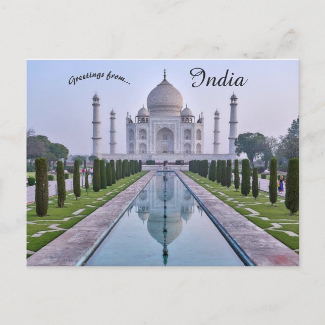 Taj Mahal Agra Uttar Pradesh India Postcard (Front)