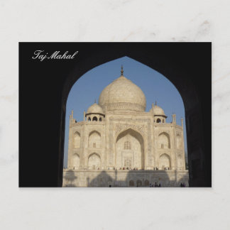 taj mahal arched postcard