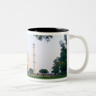 Taj Mahal at sunrise one of the wonders of the Two-Tone Coffee Mug