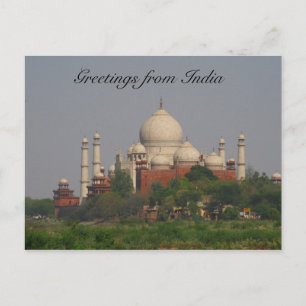 taj mahal distance postcard