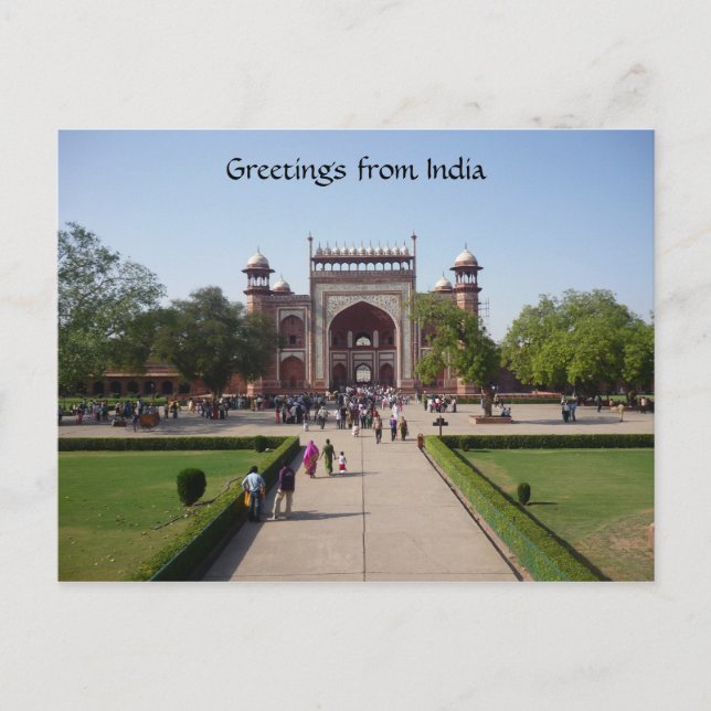 taj mahal gate postcard (Front)