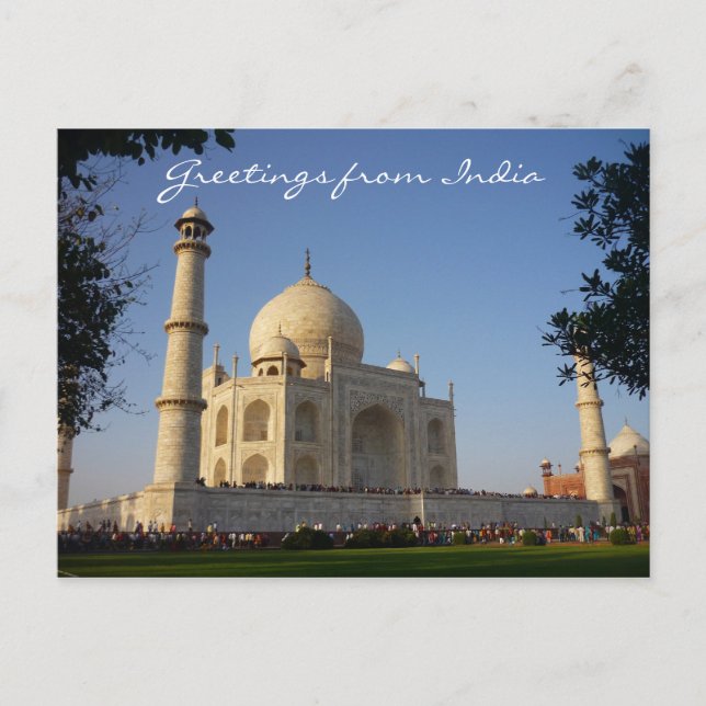 taj mahal greetings postcard (Front)