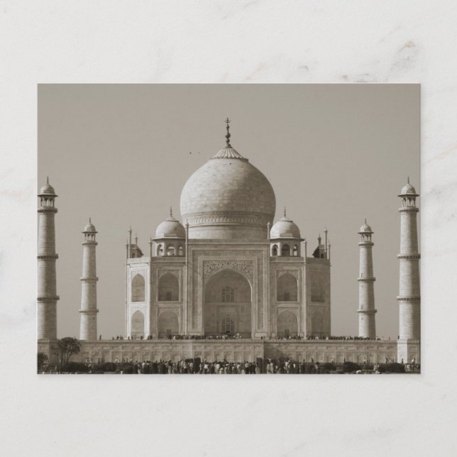 taj mahal grey postcard (Front)
