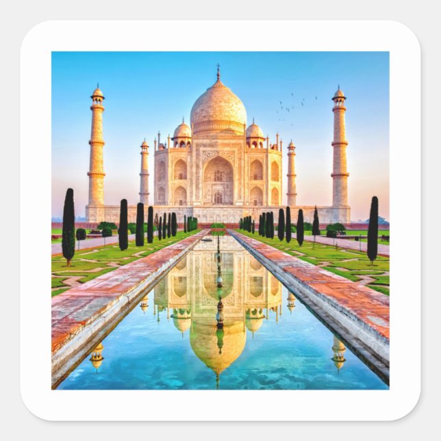TAJ MAHAL high definition  Square Sticker (Front)