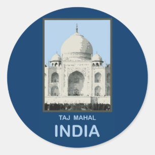 Taj Mahal India Classic Round Sticker