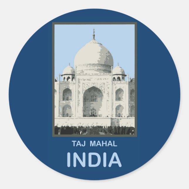 Taj Mahal India Classic Round Sticker (Front)