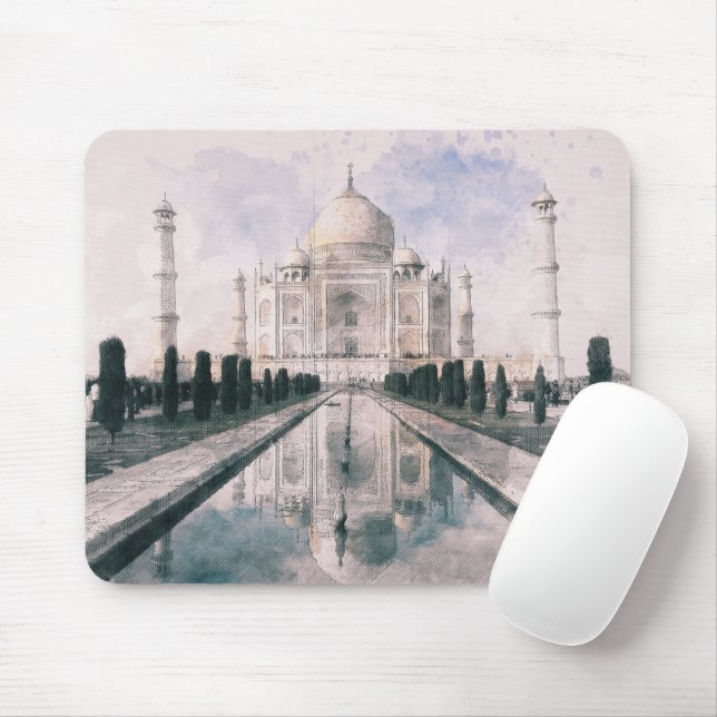 Taj Mahal, India Mouse Pad (With Mouse)