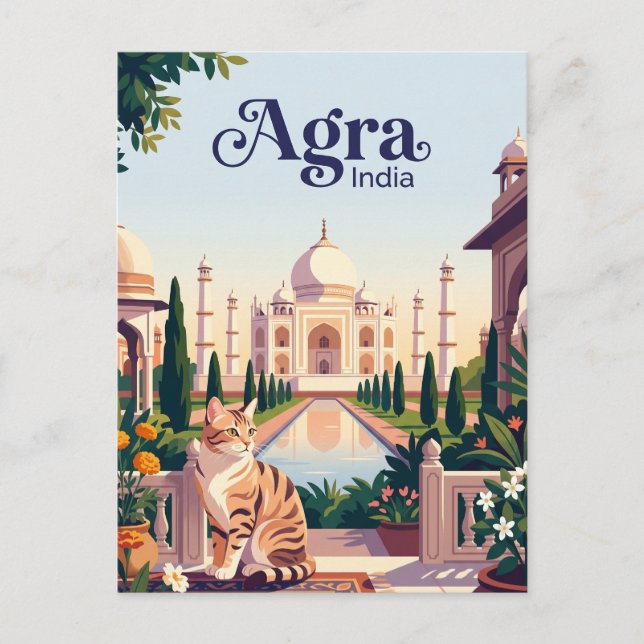 Taj Mahal India Postcard (Front)