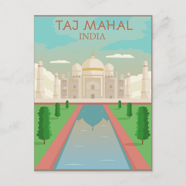 Taj Mahal, India Postcard (Front)