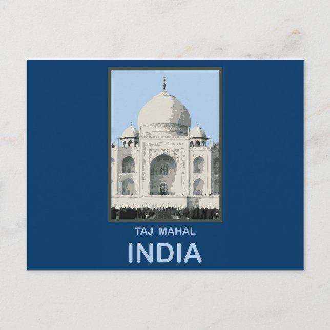 Taj Mahal India Postcard (Front)
