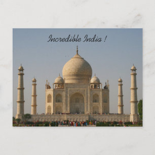 taj mahal india postcard